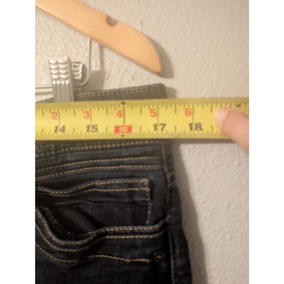 Democracy Womens Absolution Ankle Jeans Size 12 Dark Wash Skinny Whiskered‎ - Picture 5 of 9